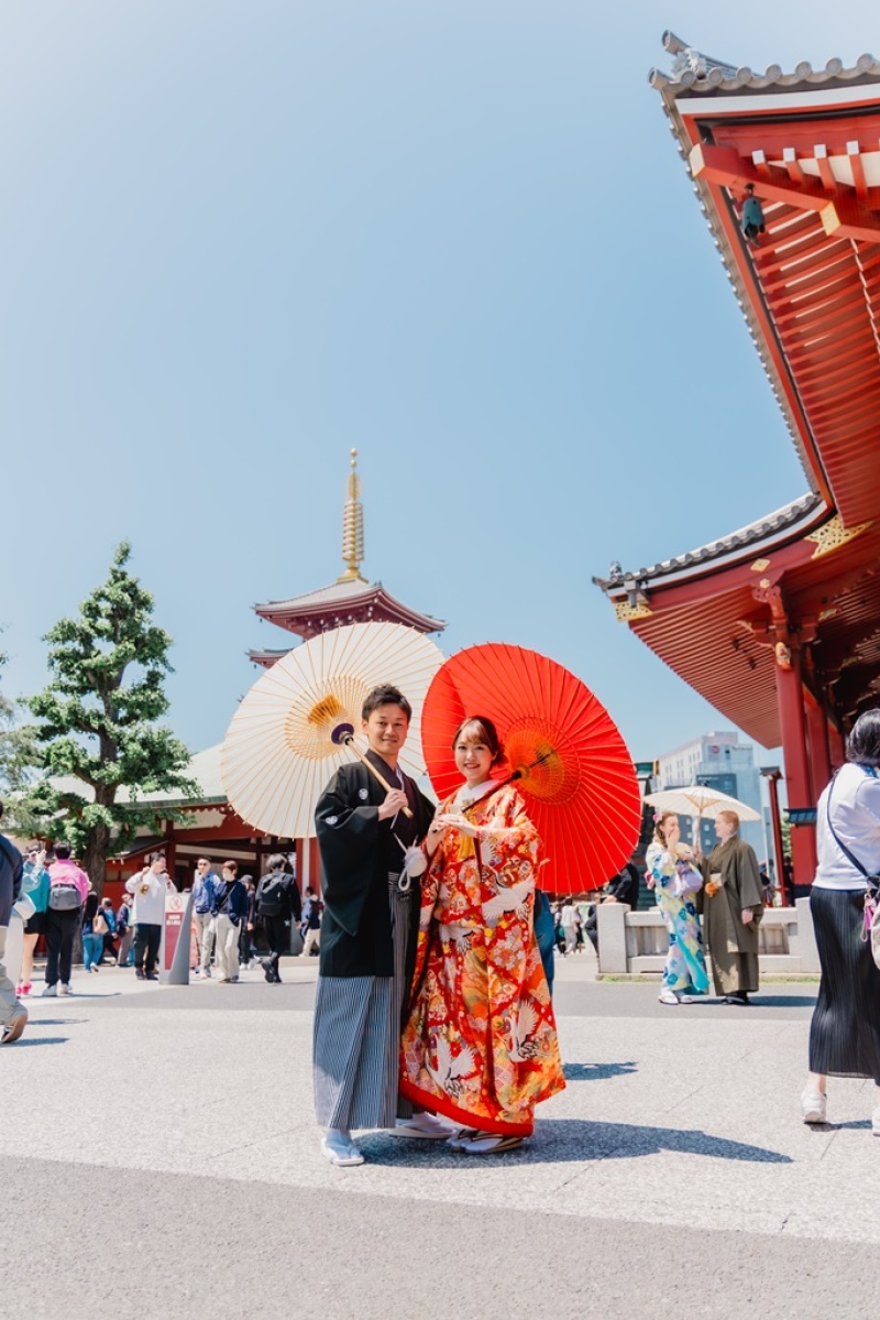 青空の下でまずは1枚！