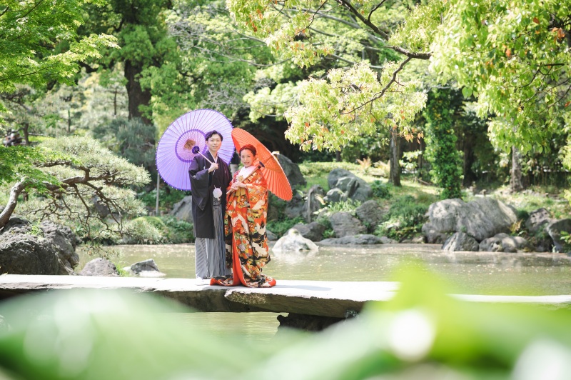 大きな池と一緒に♪