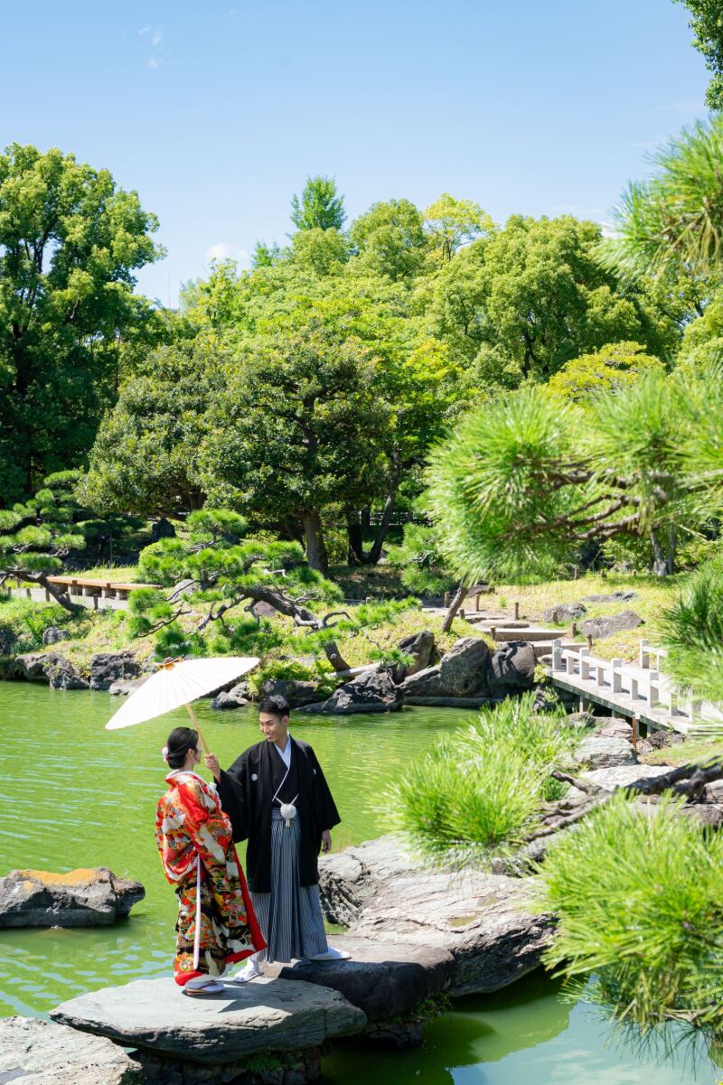 石橋の上はちょっぴりスリリング…!