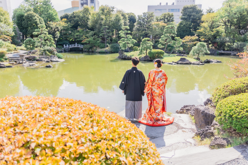 秋冬も緑が楽しめる庭園です♡