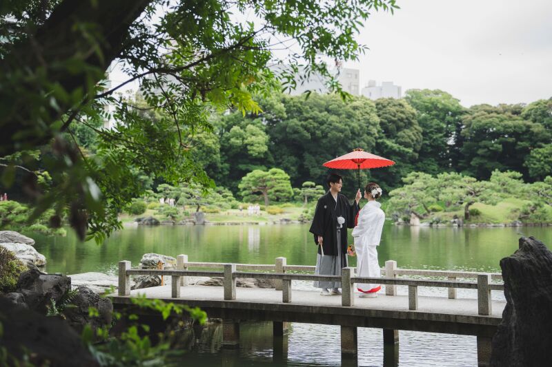 新緑と橋フォト