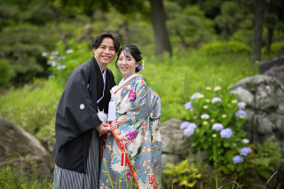 あじさいと清澄庭園♪