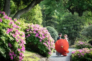4/24撮影：新緑に和装☆庭園フォト
