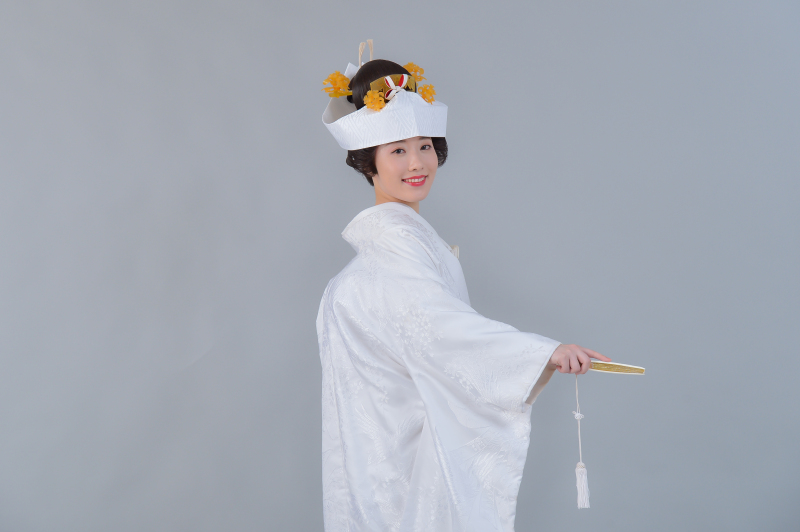 スタジオで白無垢
