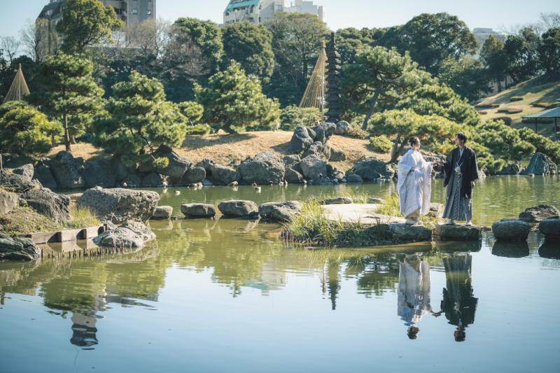 【2/15までの平日限定】早割22,000円OFF価格✨　清澄庭園＋スタジオ撮影♡『弐点プラン』　和装2着／データ230枚納品