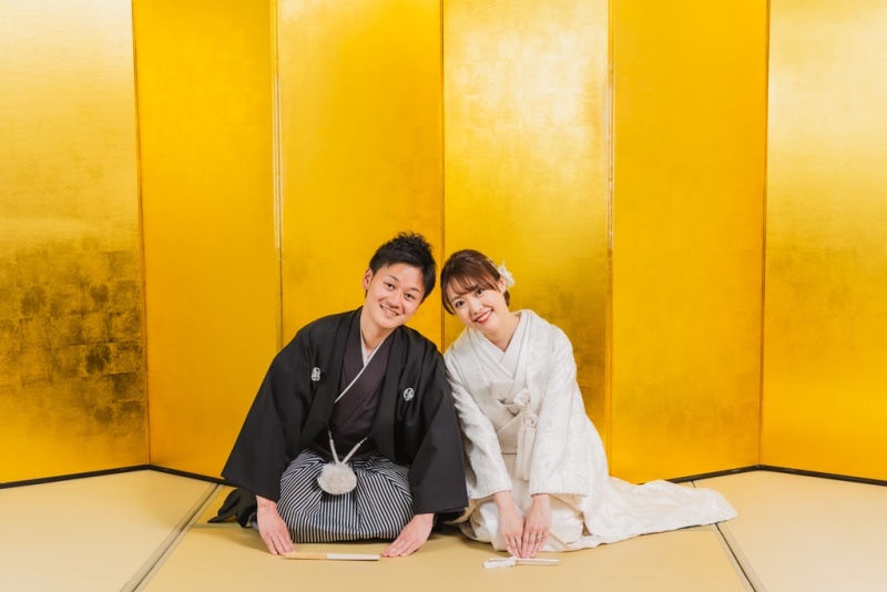 【平日限定*税込99,000円】浅草花やしき撮影✨ 和装1着+データ100枚+お二人の着付け+新婦ヘア&メイク込