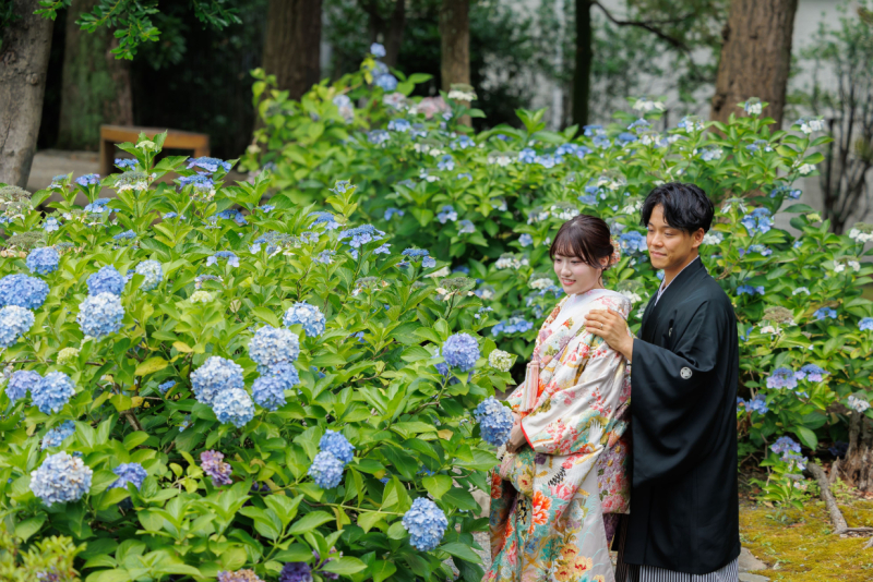 【6月限定】5大特典付き！紫陽花キャンペーン✨庭園or紫陽花ロケで撮影♡『壱点プラン』　和装1着／データ130枚納品