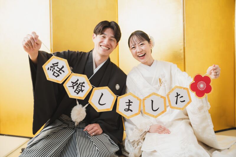 【4/6～5/10土日祝日】新緑CP・ウェルカムボード付き✨『花畑記念庭園＋スタジオ♡『弐点プラン』和装2着／データ230枚納品