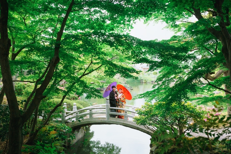 【6月限定】紫陽花CP・ウェルカムボード付き✨旧安田庭園＋東京駅♡『和洋弐点プラン』衣装各２着／データ210枚納品