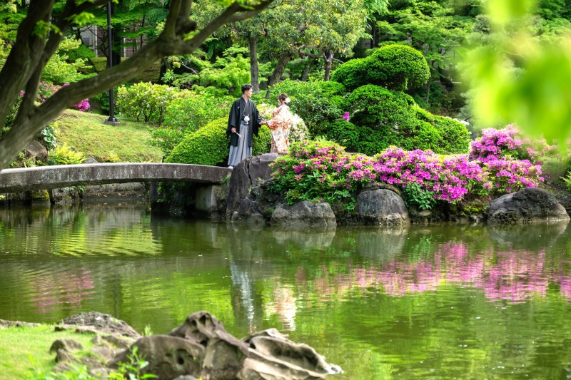 【5/18・19・21・22限定★94,000円】ウェルカムボード付✨旧安田庭園＋スタジオ『弐点プラン』和装2着／データ230枚