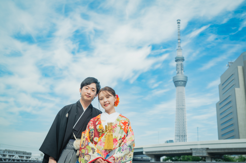 【4/6～5/10平日限定】新緑CP・ウェルカムボード付き✨浅草で撮影♡『壱点プラン』　和装1着／データ130枚納品