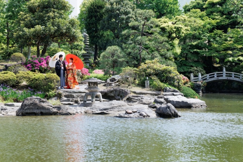 【5/18・19・21・22限定★94,000円】ウェルカムボード付✨旧安田庭園＋スタジオ『弐点プラン』和装2着／データ230枚