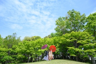 【6月・土日祝】6大特典付き！紫陽花キャンペーン✨花畑記念庭園＋スタジオで撮影♡『弐点プラン』和装2着／データ230枚