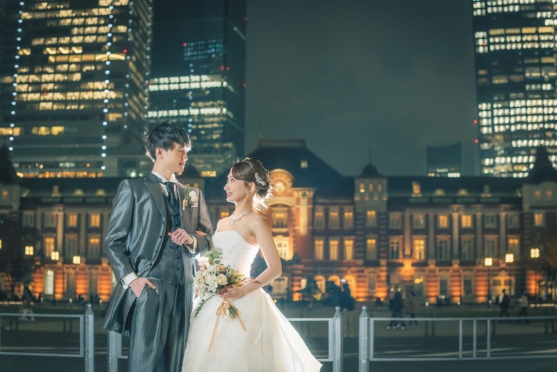 【5月土日祝限定】新緑CP・ウェルカムボード付き✨花畑記念庭園＋東京駅『和洋弐点プラン』衣装各２着／データ210枚