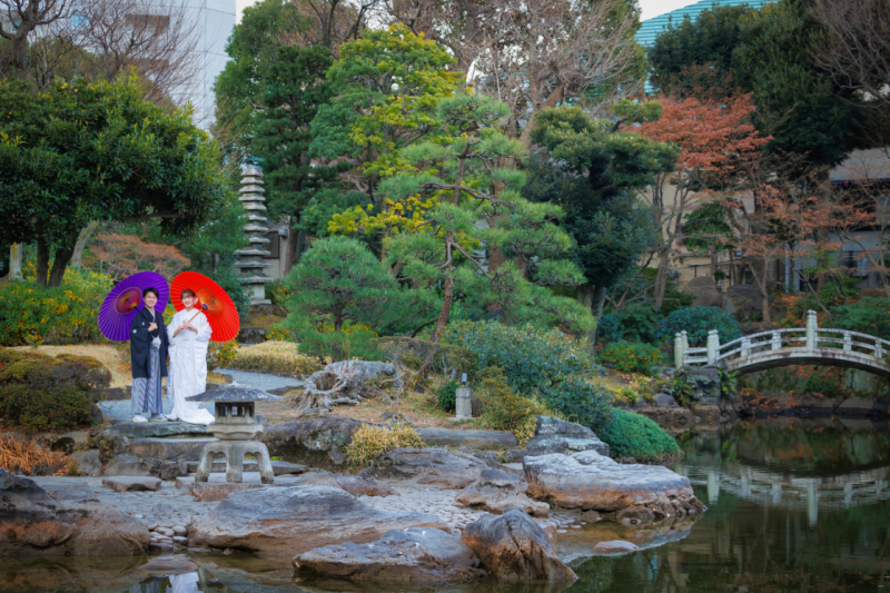 【2/15までの平日限定】早割22,000円OFF価格✨　旧安田庭園で撮影♡『壱点プラン』　和装1着／データ130枚納品