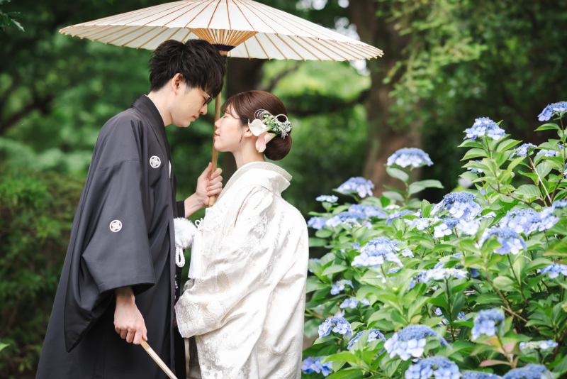 【6月限定】5大特典付き！紫陽花キャンペーン✨庭園or紫陽花ロケorスタジオから2か所♡『弐点プラン』和装2着／データ230枚
