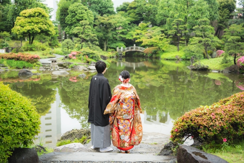 【6/16~30】5大特典付き!和装弐点プラン(旧安田庭園+スタジオ) 新婦様和装2着
