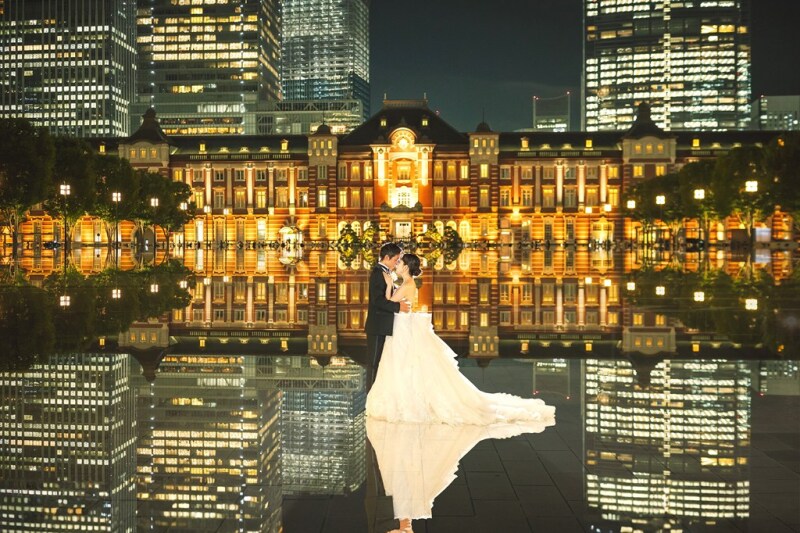 【5月限定50カットプラス】ロケ&times;スタ和洋プラン✨スタジオ（和）&times;東京駅ナイト（洋）和洋各1着／データ150枚／新婦ヘアメイク込