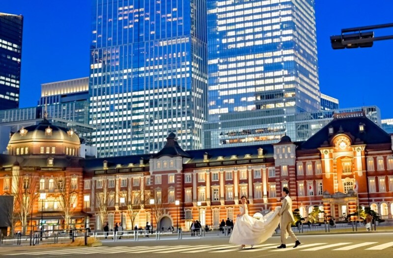 9月末迄≪和洋3着プラン✨≫旧安田庭園(和)&times;スタジオ(和)&times;東京駅ナイト(洋)新婦衣装３着／データ240枚