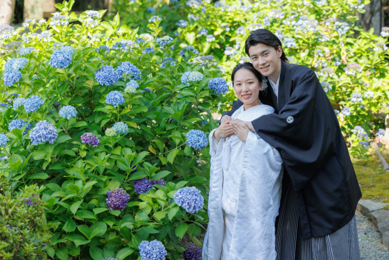 【6月限定】5大特典付き！紫陽花キャンペーン✨庭園or紫陽花ロケで撮影♡『壱点プラン』　和装1着／データ130枚納品