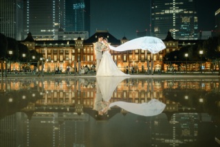 【2/15までの撮影限定】ロケ×スタ和洋プラン✨スタジオ（和）×東京駅ナイト（洋）和洋各1着／データ100枚／新婦ヘアメイク込