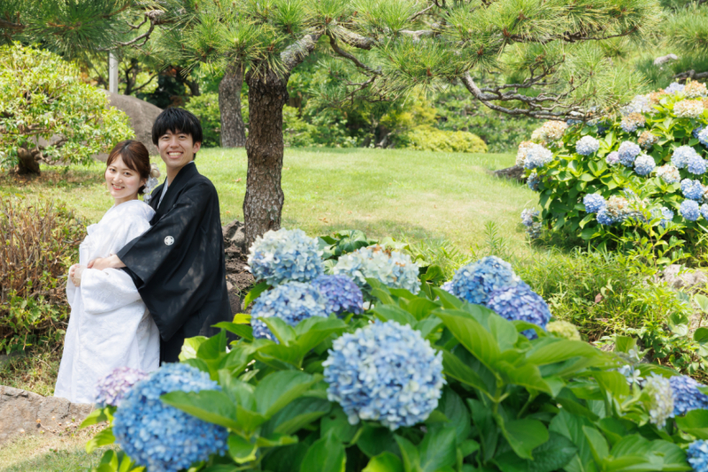 【6月限定】5大特典付き！紫陽花キャンペーン✨清澄庭園＋スタジオで撮影♡『弐点プラン』和装2着／データ230枚