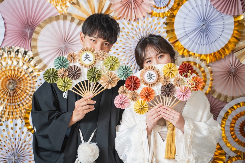 【平日85,000円】和装も洋装も叶う♡『スタジオ和洋弐点プラン』データ120枚+お好きな衣装2着+新婦ヘア&メイク付き
