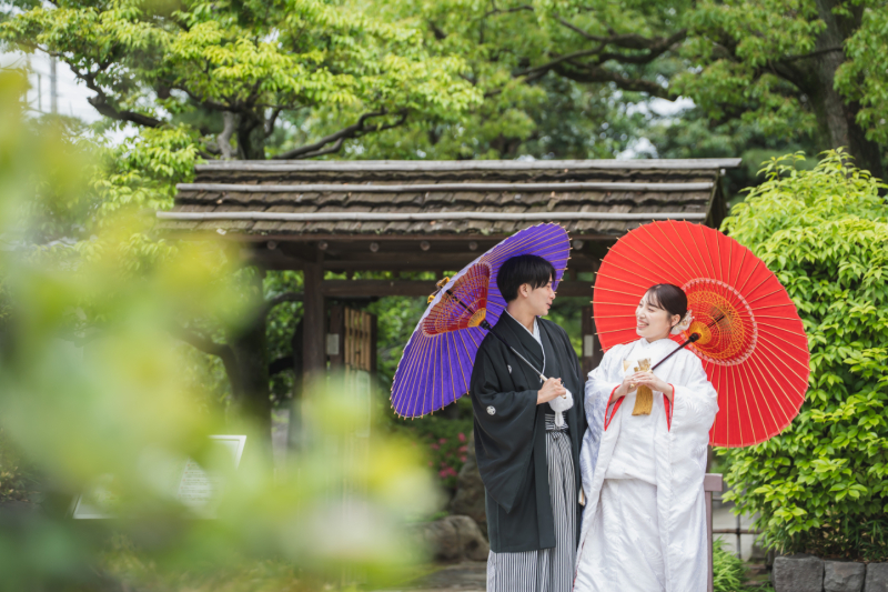 【4/6～5/10土日祝日】新緑CP・ウェルカムボード付き✨『花畑記念庭園＋スタジオ♡『弐点プラン』和装2着／データ230枚納品