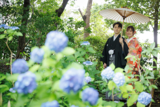 【6月限定】紫陽花シーズン✨庭園or紫陽花ロケで撮影♡『壱点プラン』　和装1着／データ130枚納品