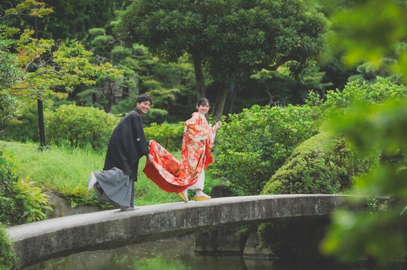 【7/1~8/16】特典付き!summerキャンペーン✨旧安田庭園+スタジオ ロケ+スタジオで撮影♡『弐点プラン』和装2着