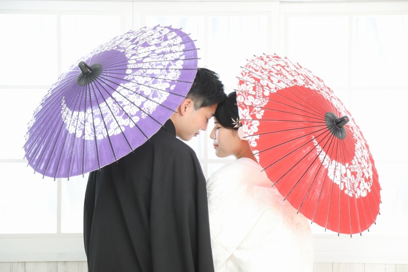 番傘おでこショット