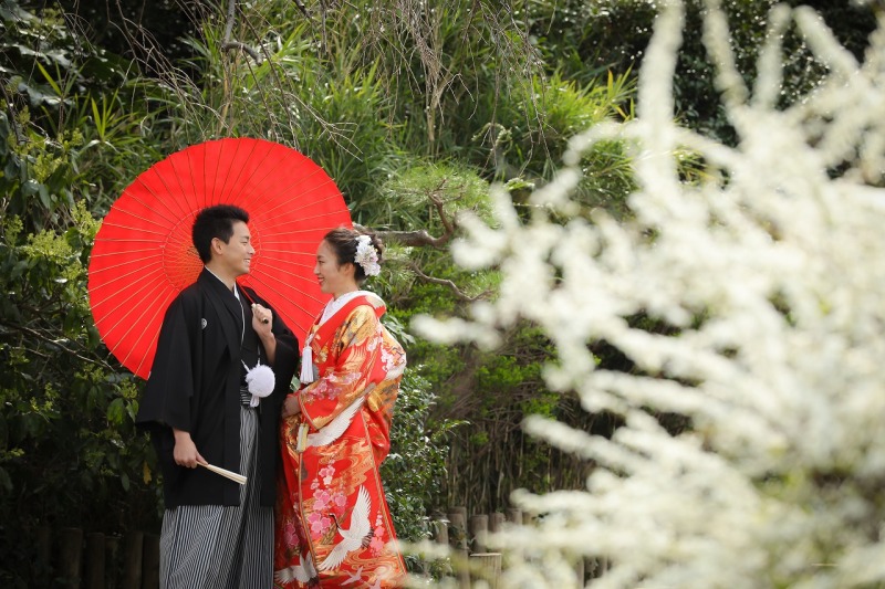 お花と一緒に♪