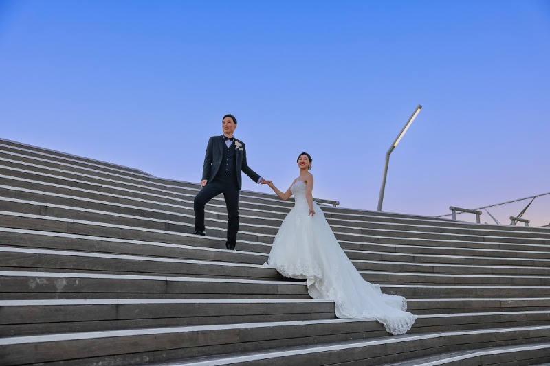 洋装に着替えて大さん橋へ！