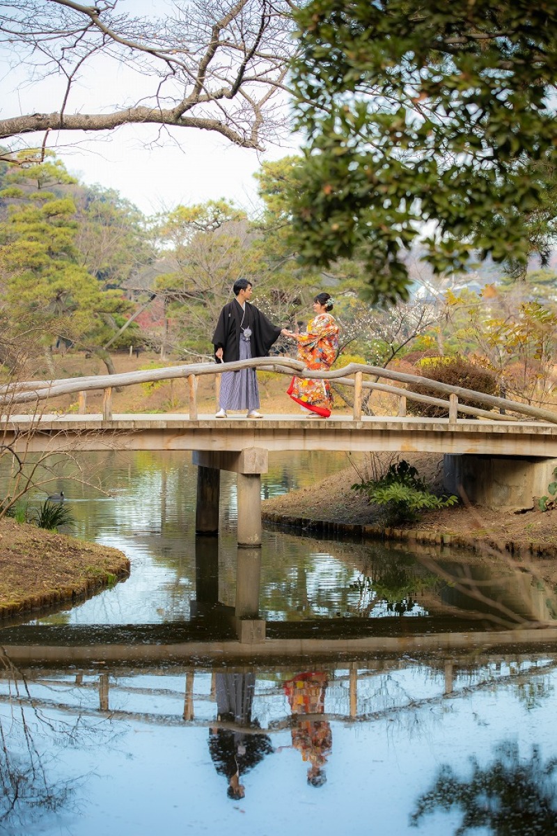 橋でエスコート
