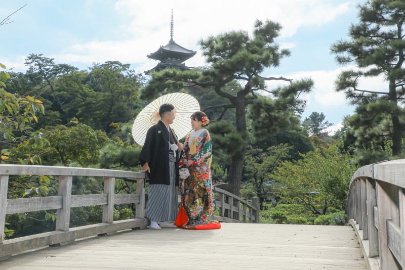三渓園の太鼓橋