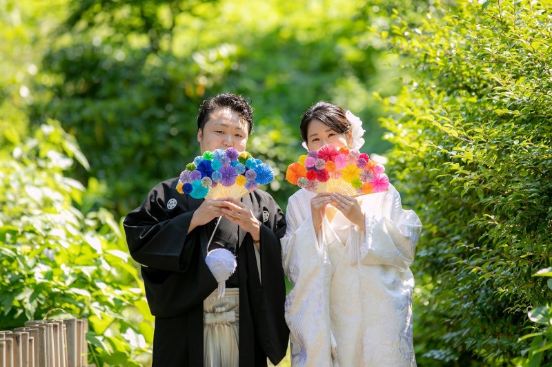 お持ち込みの扇子で