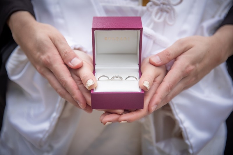 指輪のケースと
