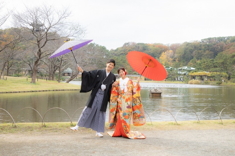 番傘を使って♡