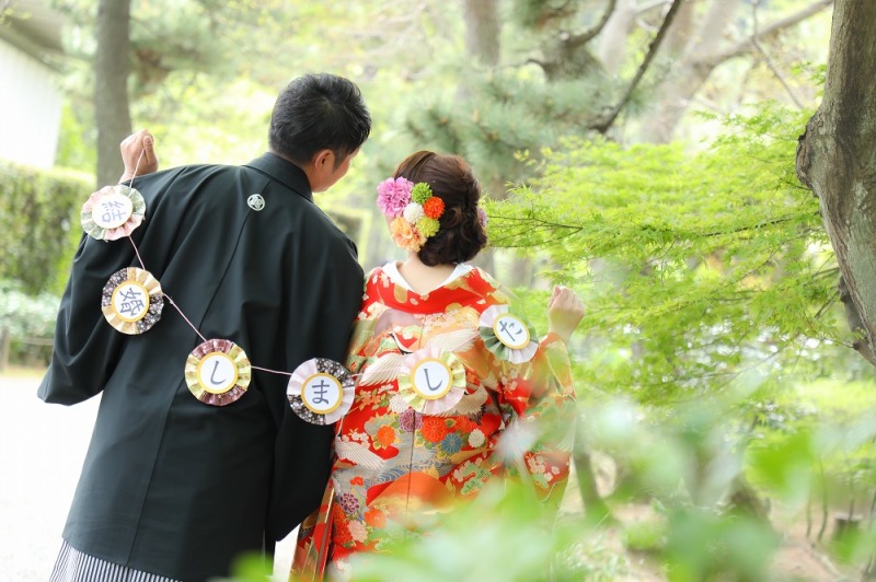 後ろ向きガーランド