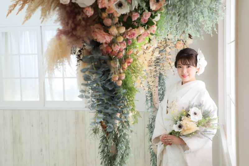 スタジオでのご新婦様のソロショット