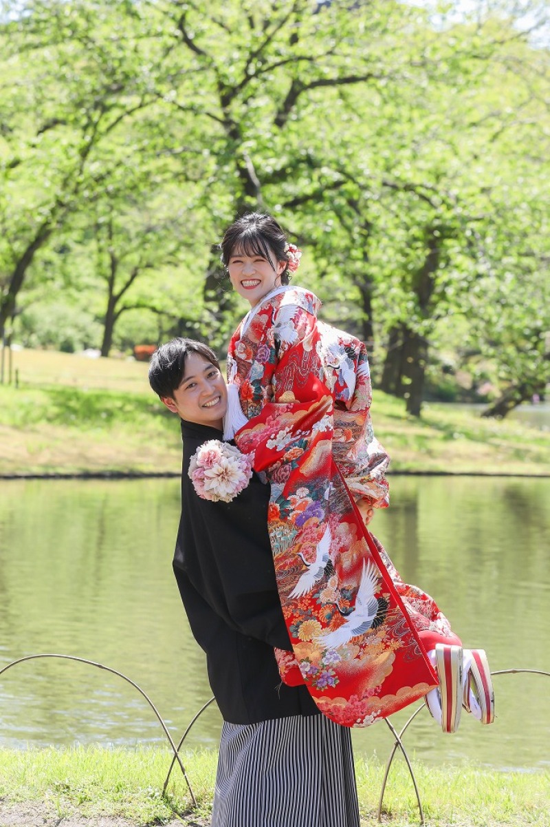 和装でも抱っこできちゃいます!