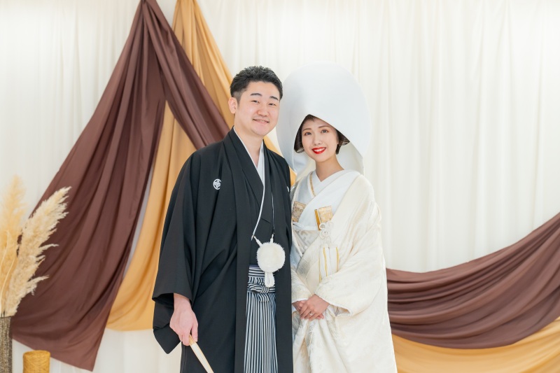 ご新婦様は綿帽子もチェンジしました！！