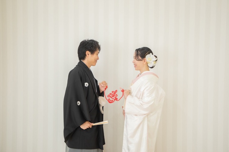 赤い糸で繋がった二人