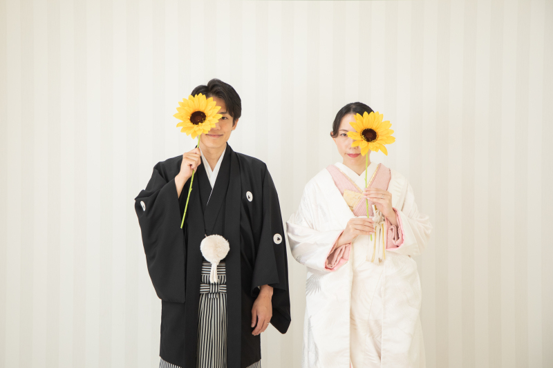 ひまわりで目隠し