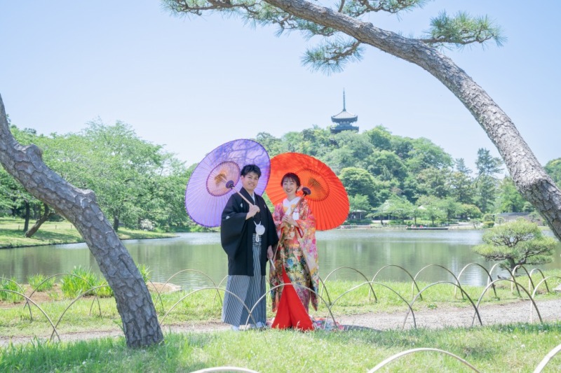 三渓園ロケーション撮影から撮影をスタートしました