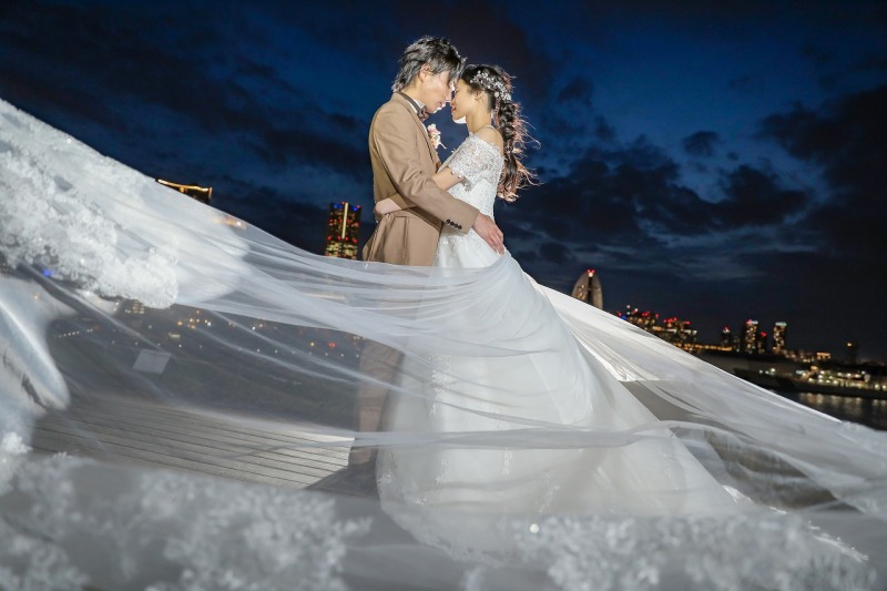 ベールを使った演出