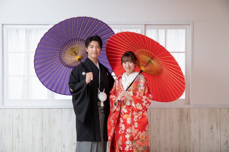 番傘を使ってザ!和風に!