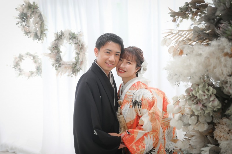 頬をくっつけて