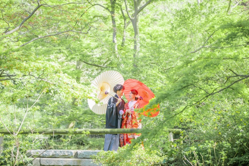 新緑に囲まれて