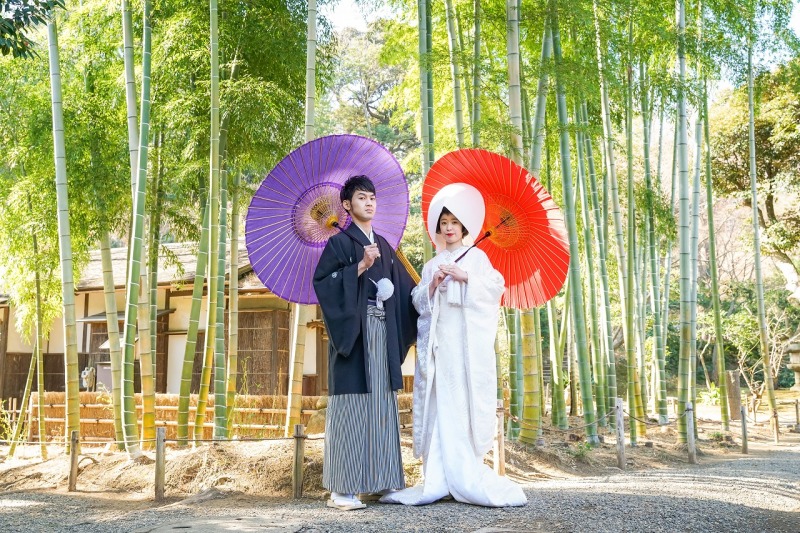 竹林の前で☆彡